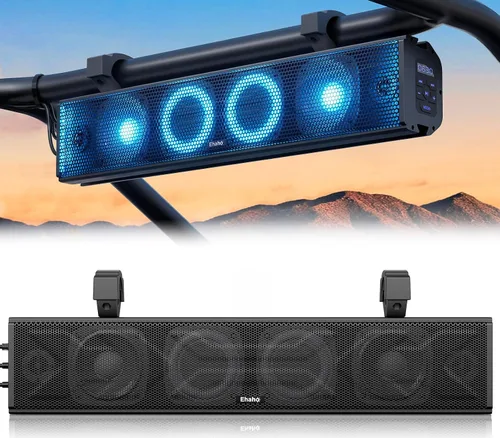 Vista 12 de Ehaho 17 Inch 4-Speaker UTV Sound Bar with Bluetooth, RGB, IP66 Waterproof