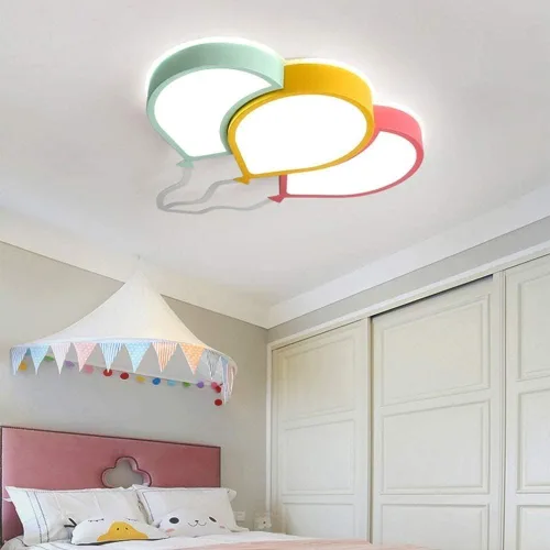 Vista 5 de Lámpara de araña LED moderna, lámpara de techo, lámpara de techo LED de globo de color creativo y moderno, lámpara de decoración de hotel, moderna