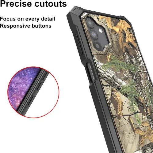 Vista 5 de Ailiber Funda para teléfono Samsung Galaxy A04S, funda A13 con protector de pantalla, protección de estructura de 2 capas, parachoques de TPU