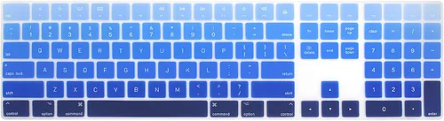 Vista 8 de HRH Funda de teclado de silicona negra para teclado mágico con teclado numérico A1843 MQ052LL/A lanzado en 2017 (diseño de EE. UU.)