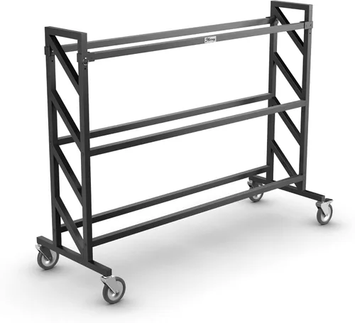 Vista 9 de Murray Sporting Goods Estante de baloncesto premium Carrito de bolas resistente de 3 niveles y 15 bolas con ruedas Pin de caída para preferencia