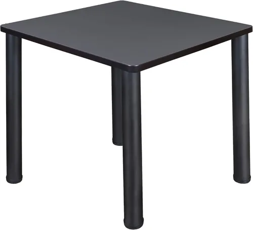 Vista 18 de Regency Kee - Mesa cuadrada pequeña para sala de descanso de 30 pulgadas, parte superior de cerezo, patas negras