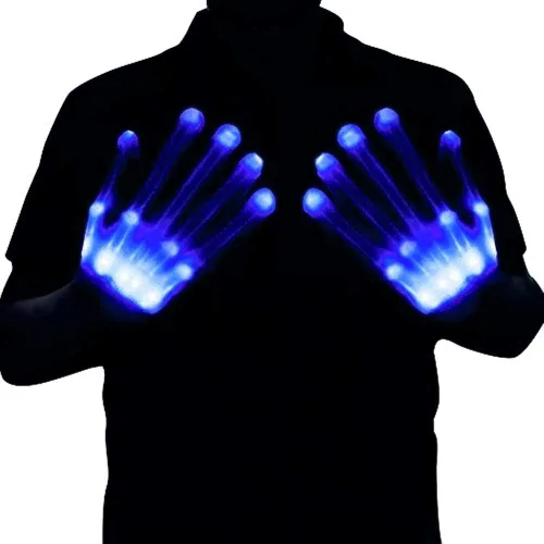 Vista 4 de Guantes de mano de esqueleto iluminados, modos de ajuste, guantes LED, nuevos divertidos y geniales recuerdos de fiesta, juguetes geniales, regalos