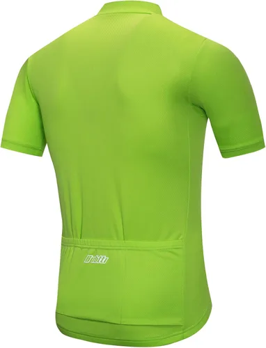 Vista 2 de bpbtti - Camiseta de ciclismo de manga corta para hombre, camiseta de ciclismo MTB con media cremallera frontal y 3 bolsillos posteriores