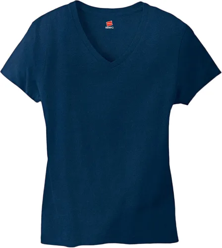 Vista 7 de Hanes Camiseta de manga corta con cuello en V para mujer (opción de 1 o 2 unidades)