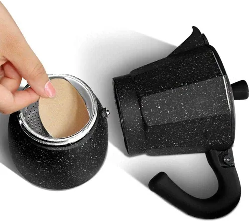 Vista 6 de 100 filtros de café, filtros de papel desechables, filtros de café redondos de repuesto compatibles con filtro de café Aerobie Aeropress y cafetera