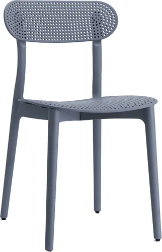Vista 2 de Silla moderna Zuho para interiores y exteriores (2, gris ancla)
