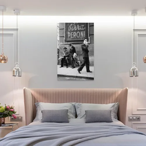 Vista 8 de AAHARYA Póster vintage de calle italiana en blanco y negro, arte de pared, lienzo para pared, pintura en lienzo, póster de arte de pared