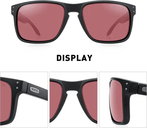Vista 3 de OLIEYE Gafas de sol polarizadas deportivas para hombre con marco flexible
