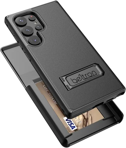 Vista 5 de BELTRON - Funda con clip para cinturón para Samsung Galaxy S24 Ultra, funda protectora delgada de doble capa de agarre de cuerpo completo y funda