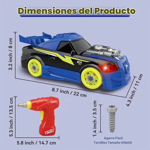 Vista 9 de Pup Go Auto de construcción 2-1 para niños a partir de 3 años, construye tu propio auto para niños Blue1