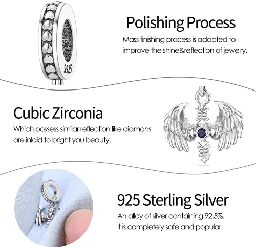 Vista 2 de Dije clásico para mujer, pulsera de plata de ley 925, regalo de cuentas, se puede combinar con mujeres y niñas
