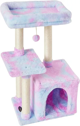 Vista 7 de FISH&NAP Lindo Árbol para Gatos Gatito Torre para Gatos para Gato de Interior Condominio Postes Rascadores de Sisal con Plataforma de Salto Muebles