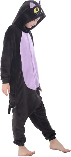 Vista 5 de WOYASIM Pijama de animal para niños, disfraz de una pieza, ropa de dormir, Halloween, Pascua, cosplay para niñas y niños