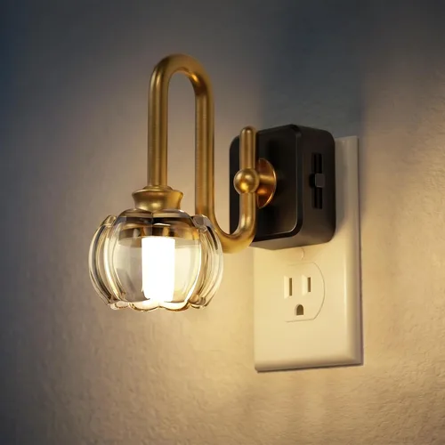 Vista 10 de JandCase Luz Nocturna, Luces Nocturnas Cambiantes de Color Enchufables en la Pared, Luz Nocturna RGB con Sensor de Luz, Luz Nocturna Enchufable