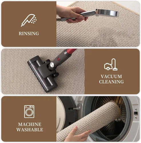 Vista 6 de RESARE Tapete de baño antideslizante, lavable a máquina, súper absorbente, de secado rápido, tapete de baño ultra suave para suelo de baño, 17 x 24
