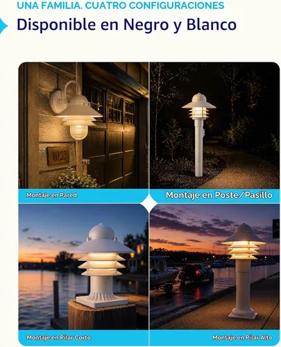Vista 5 de KastLite Aplique Náutico de Pared para Exteriores - Farol Costero No Metálico Resistente al Óxido e Impermeable - Luminaria Certificada UL