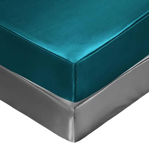 Vista 23 de SiinvdaBZX Sábanas de Satén para Mini Cuna 38 x 24 Pulgadas, Sábanas Sedosas y Suaves para Mini Cuna Portátil, Funda de Colchón, Sábanas para Corral