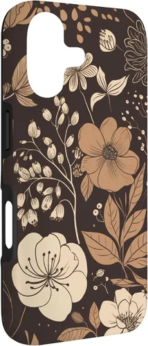 Vista 3 de Hazelnut Brown Wildflower Floral Flower Design Case for iPhone 17