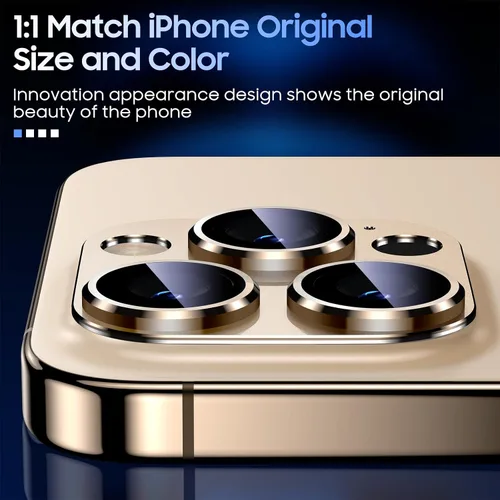 Vista 5 de Uyiton Protector de lente de cámara compatible con iPhone 15 ProiPhone 15 Pro Max, no es fácil de romper fuerte absorción compatible con fundas