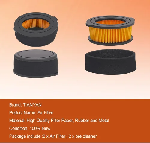 Vista 2 de TIANYAN 2 piezas 951-10794 751-10794 951-14262 reemplazo de filtro de aire para MTD 751-14262 OHV premium 208cc Troy-Bilt MTD Gold Craftsman
