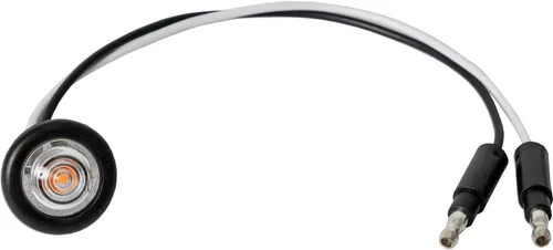 Vista 2 de Buyers Products 5623443 - Luz de separación de marcador redondo, 1 LED ámbar con lente transparente y balas macho, 12 V CC, 0,25 W, iluminación