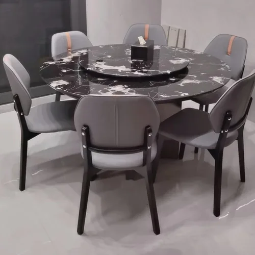 Vista 2 de YVYKFZD Solid Wood Dining Chairs Set, Leather Dining Room Chair, Armless Kitchen Chairs with Back, Upholstered Living Room Chair, for Bedroom Dark