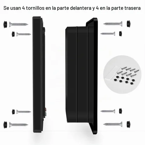 Vista 7 de CEESC Puerta de gato grande para interior/exterior, negra, para mascotas