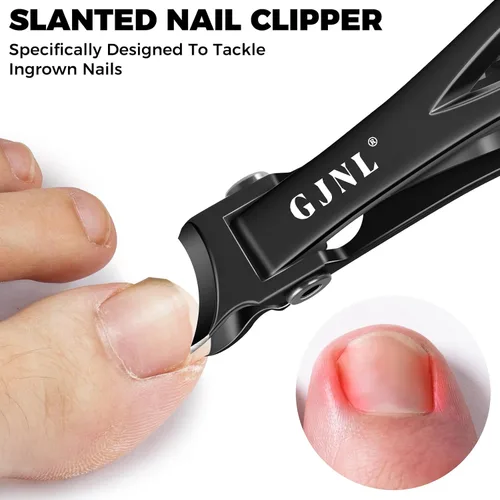 Vista 3 de Cortaúñas para adultos mayores, cortaúñas resistentes para hombres, uñas gruesas con amplia apertura de mandíbula, cortaúñas grandes inclinadas