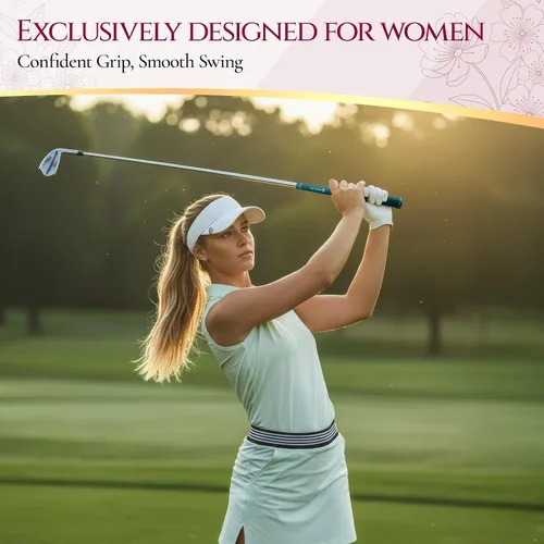Vista 2 de SAPLIZE Empuñaduras de golf exclusivas para mujer, paquete de 13 empuñaduras de goma suave con diseño cónico optimizado, cómodos y absorbentes