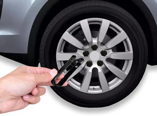Vista 5 de ASUBHA 20 fundas para tuercas de llanta, tapas de tuerca de rueda de automóvil, cubiertas antirrobo de 0.669 in con herramienta de extracción