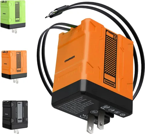 Vista 9 de 2-en-1 Compatible con Cargador Rápido de 120w, Nuevo Adaptador de Corriente de Pared Retráctil de Carga Rápida de 2025 con Enchufe Plegable Todo