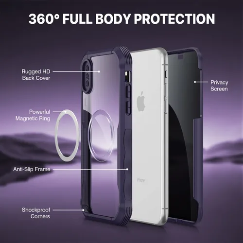 Vista 192 de CENHUFO Funda de privacidad para iPhone 11 Pro, funda de cuerpo completo con protector de pantalla de privacidad de vidrio templado 9H integrado