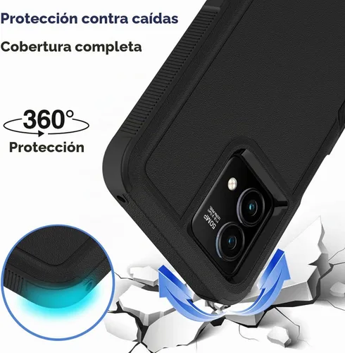 Vista 3 de Funda para Moto G Stylus 5G 2023: funda protectora de doble capa resistente para teléfono celular, a prueba de golpes, con protector de pantalla