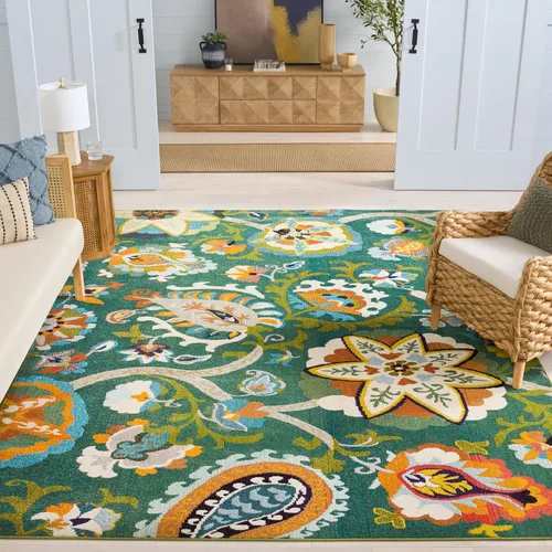 Vista 15 de SAFAVIEH Colección Monaco - Alfombra para pasillo, 2.2 x 6 pies, color marfil y multicolor, diseño floral bohemio, no desprende pelusa y de fácil