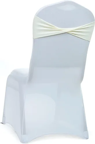 Vista 32 de MDS Paquete de 100 bandas de elastano para silla, bandas lisas sin hebilla, reutilizables, elásticas, para decoración de bodas, recepciones, Azul