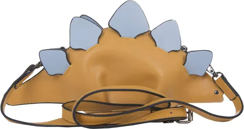 Vista 3 de QZUnique Bolso de hombro de tiburón de dinosaurio para mujer, diseño de animales 3D, con cremallera, bolso cruzado tipo mensajero para niña