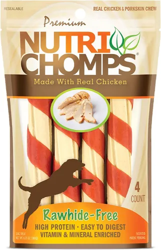 Vista 13 de NutriChomps - Masticables para perros, giros de 6 pulgadas, fáciles de digerir, golosinas para perros sin piel cruda, saludables, 12 unidades, pollo