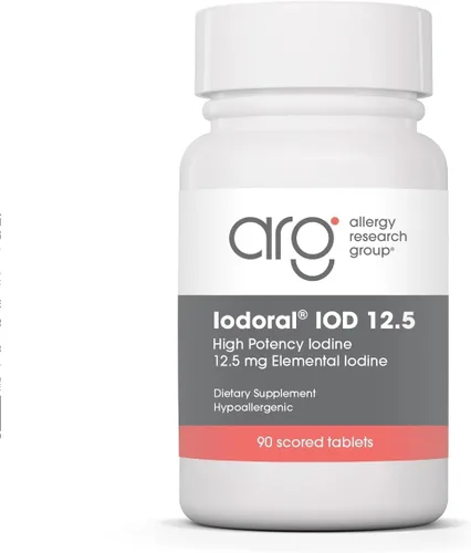 Vista 10 de ARG Optimox Yodo yodoral 6.25 mg Tiroides, 90 comprimidos Yodo y yoduro de potasio para apoyo al equilibrio tiroideo y metabólico, sin soja, sin