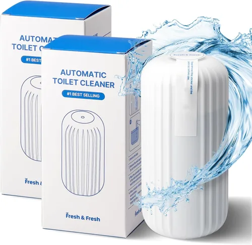 Vista 23 de Fresh & Fresh Limpiadores automáticos para inodoros (verde bosque) – 1 botella (hasta 2500 descargas/botella), limpiador de inodoro comercial