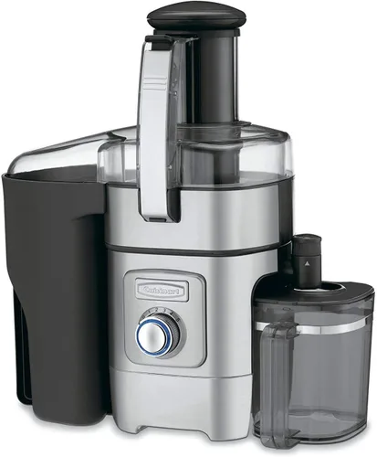 Vista 2 de Cuisinart Máquina exprimidora, extractor de jugo fundido a presión para verduras, limones, naranjas y más, CJE-1000P, plata/negro