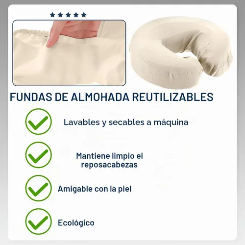 Vista 5 de Macarrie - Juego de 24 fundas de microfibra para mesa de masaje, color beige