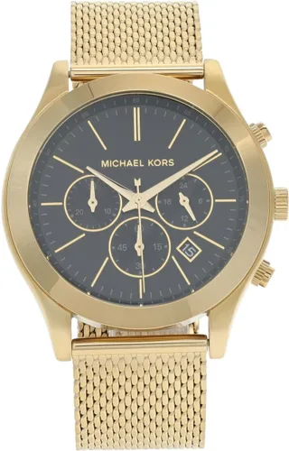 Vista 10 de Michael Kors MK9122 - Slim Runway Reloj de Acero Inoxidable Dorado Beige con Tres Manecillas Gunmetal/oro rosa