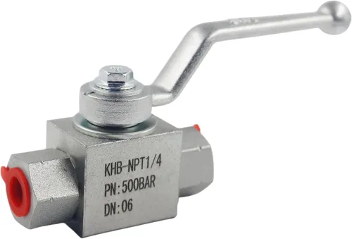 Vista 10 de Válvula hidráulica de alta presión KHB 1-1/4'' NPT, de cierre de 2 vías, válvula de bola hidráulica 4650 PSI