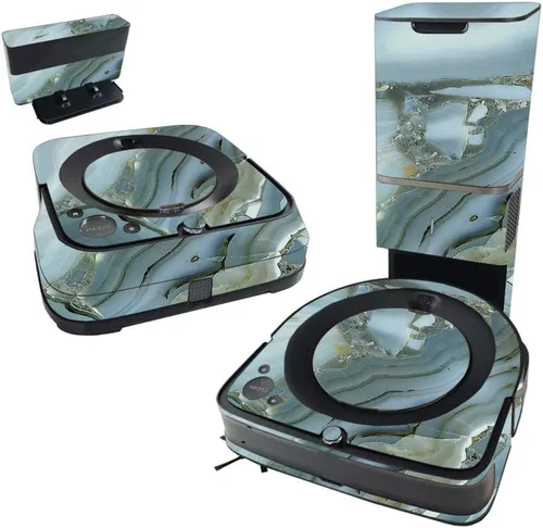 Vista 13 de MightySkins Skin compatible con iRobot Roomba s9+ Vacuum & Braava Jet m6 Bundle – Mármol ámbar, cubierta de vinilo duradera y única Fácil