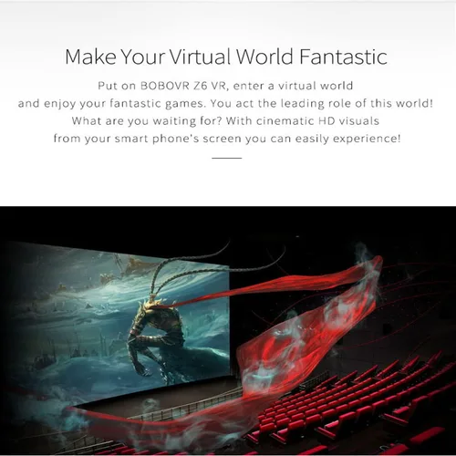 Vista 4 de VR Headset Virtual Reality Goggle with Wireless Remote Controller 3D VR Glasses for 3D Movies Video Play Games VR Set for IOS Android Phone for