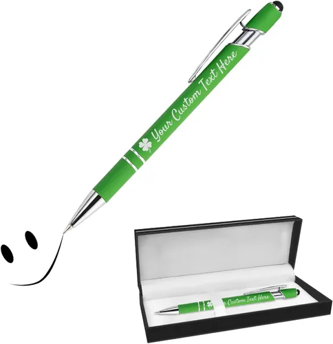 Vista 16 de Bolígrafos personalizados con lápiz capacitivo, bolígrafos grabados personalizados, impresos con tu logotipo o mensaje para Navidad, graduación