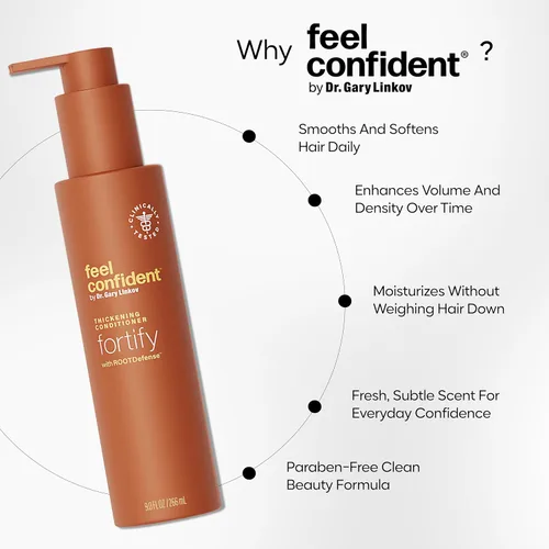 Vista 4 de Acondicionador espesante para el cuidado del cabello para hombres y mujeres con cabello fino o adelgazante – cirujano capilar formulado con semillas