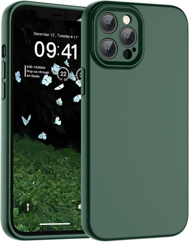 Vista 171 de SUPFINE - Funda diseñada para iPhone 12, silicona líquida premium con [forro de microfibra suave antiarañazos][protección de cámara mejorada], funda