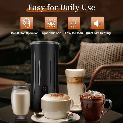 Vista 8 de 4-in-1 Milk Frother, Liksiy Milk Frother and Steamer, Auto Shut-Off Coffee Frother with Hot & Cold Foam, Quiet Design Frother Machine for Latte